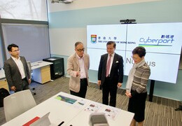 The Chief Executive visits HKU x Cyberport Fintech Nucleus